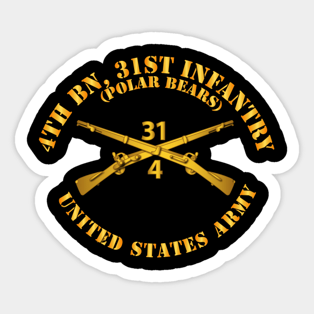 4th Bn 31st Infantry Regt - Polar Bears - Infantry Br Sticker by twix123844